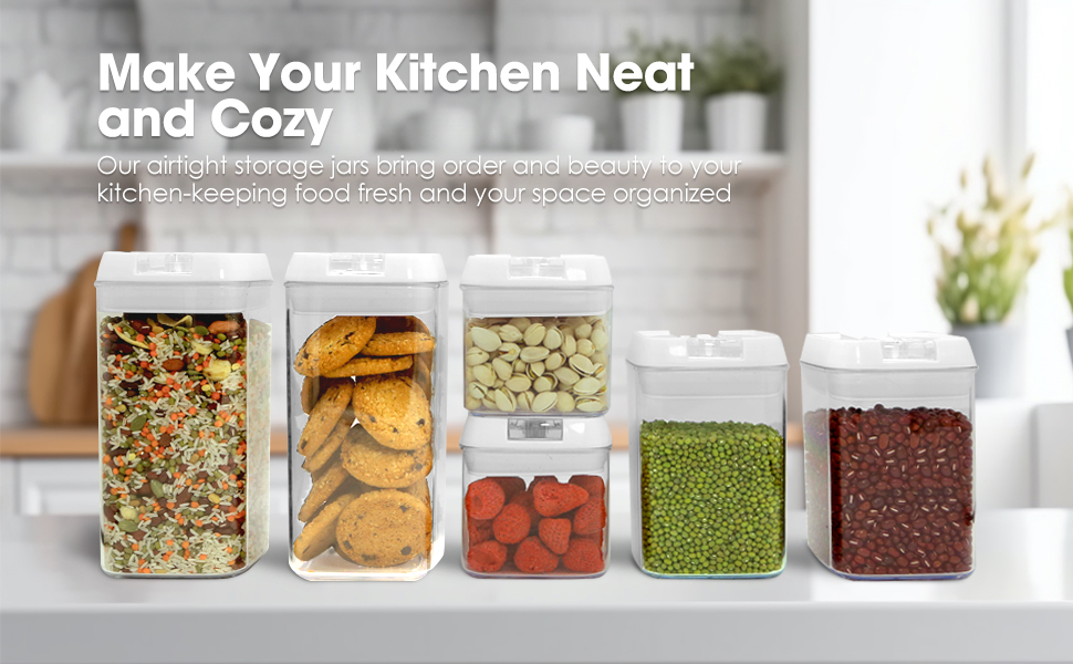 ByteStar airtight food storage containers for kitchen organization and freshness