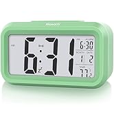 Miowachi Digital Alarm Clocks for Bedrooms Battery Operated,Snooze,Night Light Easy Setup Small C...