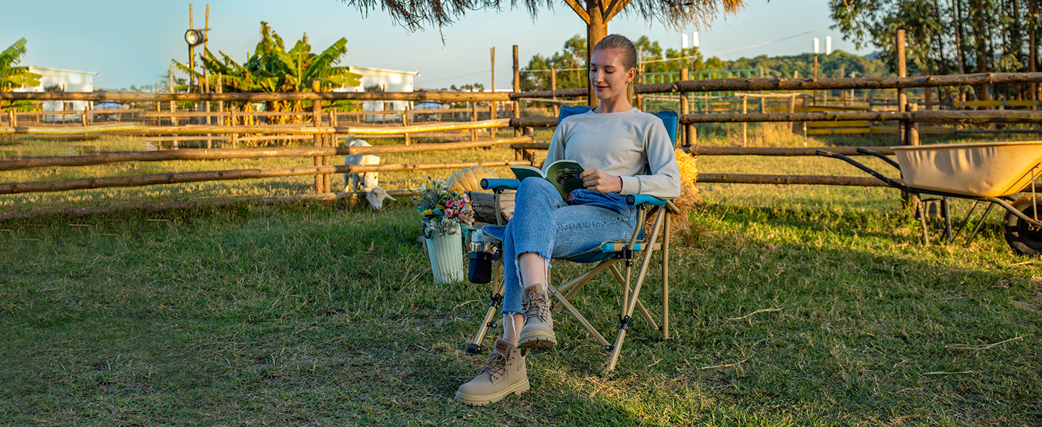 camping chair outside