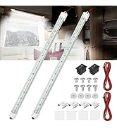 Linkstyle 2PCS 12V Interior LED Light Bar, 48 LEDs Slim Light Strip w/Switch, for Car Trailer Tru...