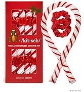 Elf x Kitsch Satin Heatless Hair Curler Set - Heatless Curls Overnight, Hair Rollers for Soft Cur...