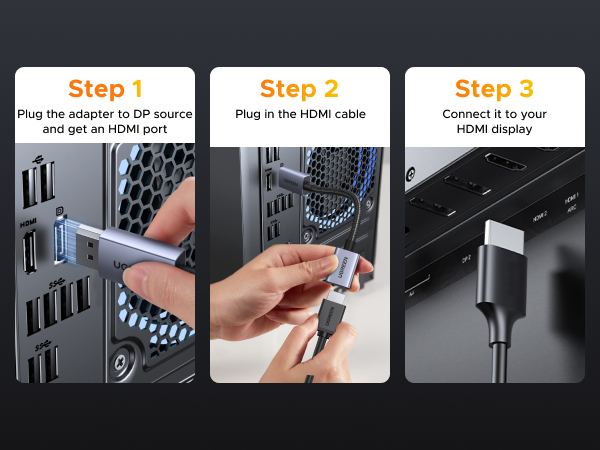 DP male to HDMI female