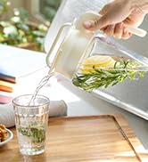 Lustroware TwistServe Airtight Pitcher - 2.1L (70oz), Heat Resistant, BPA-Free SAN Plastic, Screw...