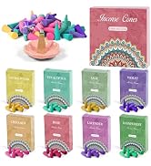 STRN Incense Cones Assorted Scented with Holder, 120 Cones Total Incense Variety Pack Gift Set, R...