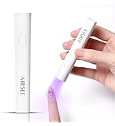 AIRSEE Mini Handheld UV Light for Gel Nails,Portable Rechargeable Nail Lamps,2 Timers for Fast Na...