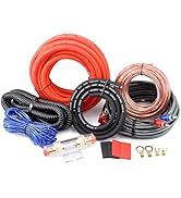 8 Gauge Amplifier Installation Kit - Complete Wiring Kit for Car Audio, Subwoofer &amp; Amp - 12V Pow...