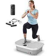 FEIERDUN Vibration Plate Exercise Machine, 400 LBS Capacity Vibration Plate for Lymphatic Drainag...