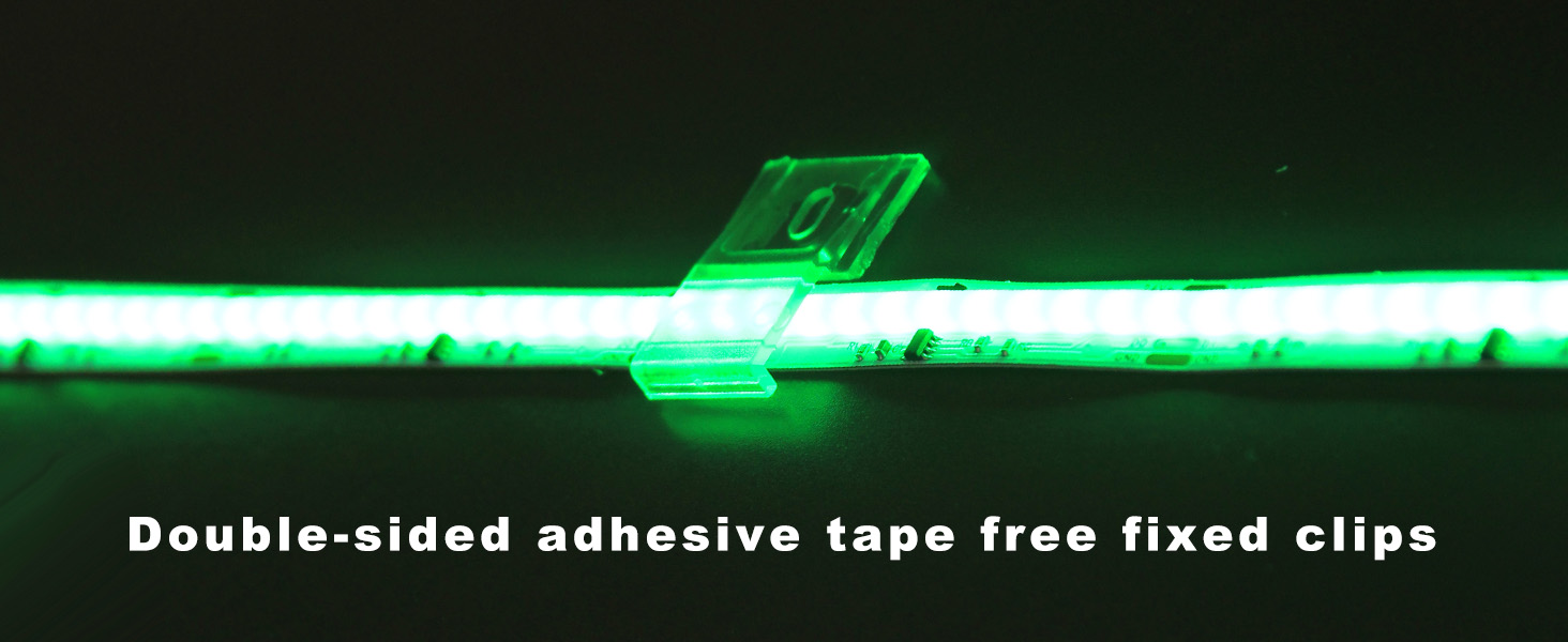 Smart RGB COB LED IC Strip Lights, Addressable High Density Flexible with Remote &amp; App Control