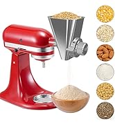 Grain Mill Attachment for KitchenAid Stand Mixer, All Metal Grain Mill Flour Mill for Kitchen Aid...