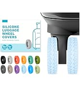 10-Pack Upgrade Silicone Luggage Wheel Protectors Covers for Suitcases – Universal Fit 2-2.4 Inch...