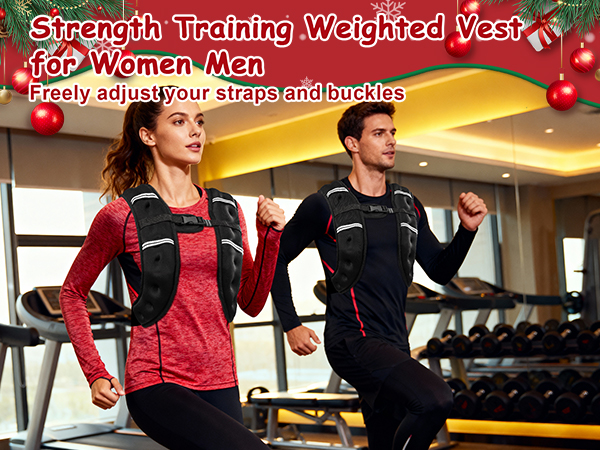 Wolliwa Weighted Vest for Woman Men Weight Vest Reflective Stripe with Adjustable Strap