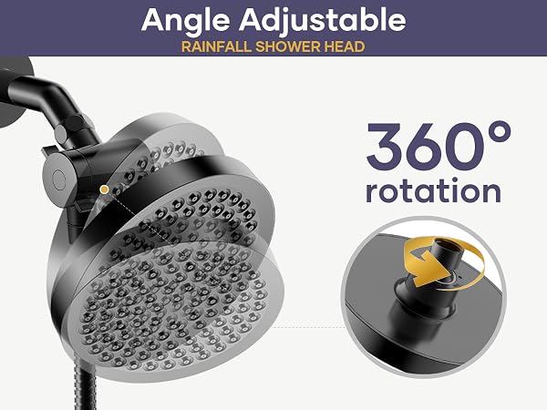 black shower head