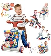 QDRAGON 5 in 1 Push Walkers for Baby Boys, Toddler Learning to Walk, Sit to Stand Walker, Early L...