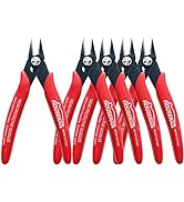 Small Wire Cutters, 5 PACK, 5 Inch Micro 170 Flush Cutter, HOUSERAN Wire Cutters Spring Loaded Cu...