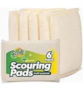 6 Scrub Sponges Kitchen by SCRUBIT, Multi-Purpose Scouring Pads, Non-Scratch Cleaning Sponges for...