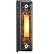 Saillong Lighted Doorbell Button, Wired Door Bell Push Buttons LED Door Chime, Wall Mounted Doorb...
