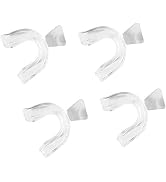 4Pcs Transparent Mouth Guard Silicone Grinding Guard Teeth,Bleaching Trays,Whitening Tray Sleepin...