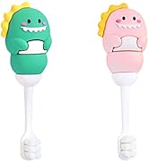 ZMRZ Kids Toothbrush - Soft Bristles for Toddlers &amp; Children Aged 1-4 - Fun Dinosaurs Shape for 3...