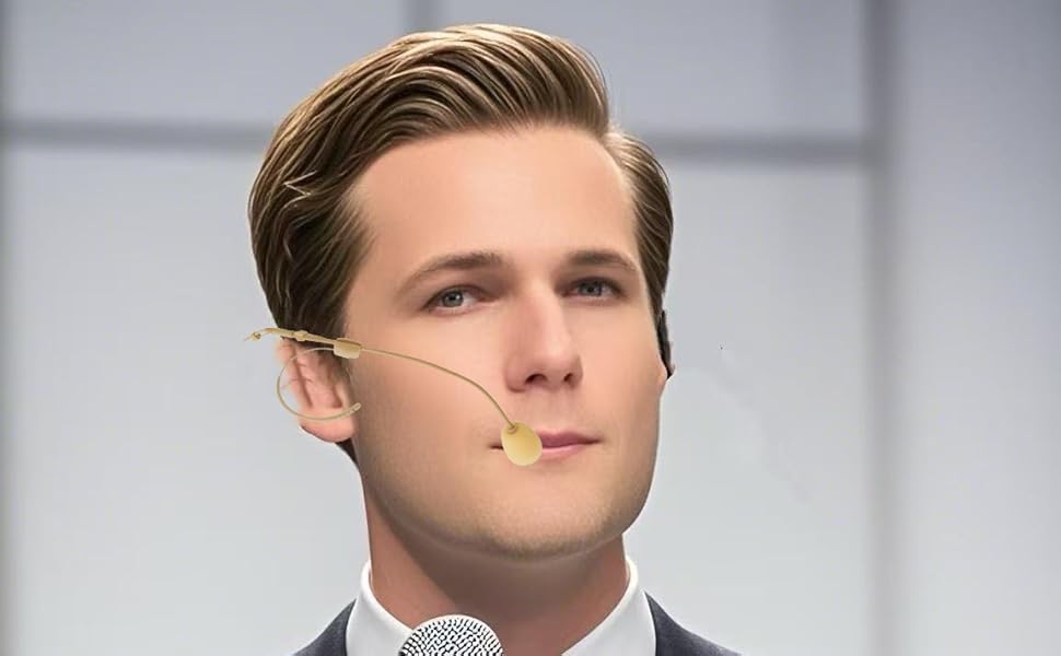 Profile Light-Weight Headset Headworn Earhook Microphone