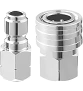 RIDGE WASHER Pressure Washer Adapter Set, 3/8 Inch Quick Connect Kit, Stainless Steel Female NPT ...