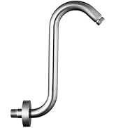 Shower Head Extension Arm,10 Inch High Rise Shower Arm with Flange,S Shaped Shower Head Extension...
