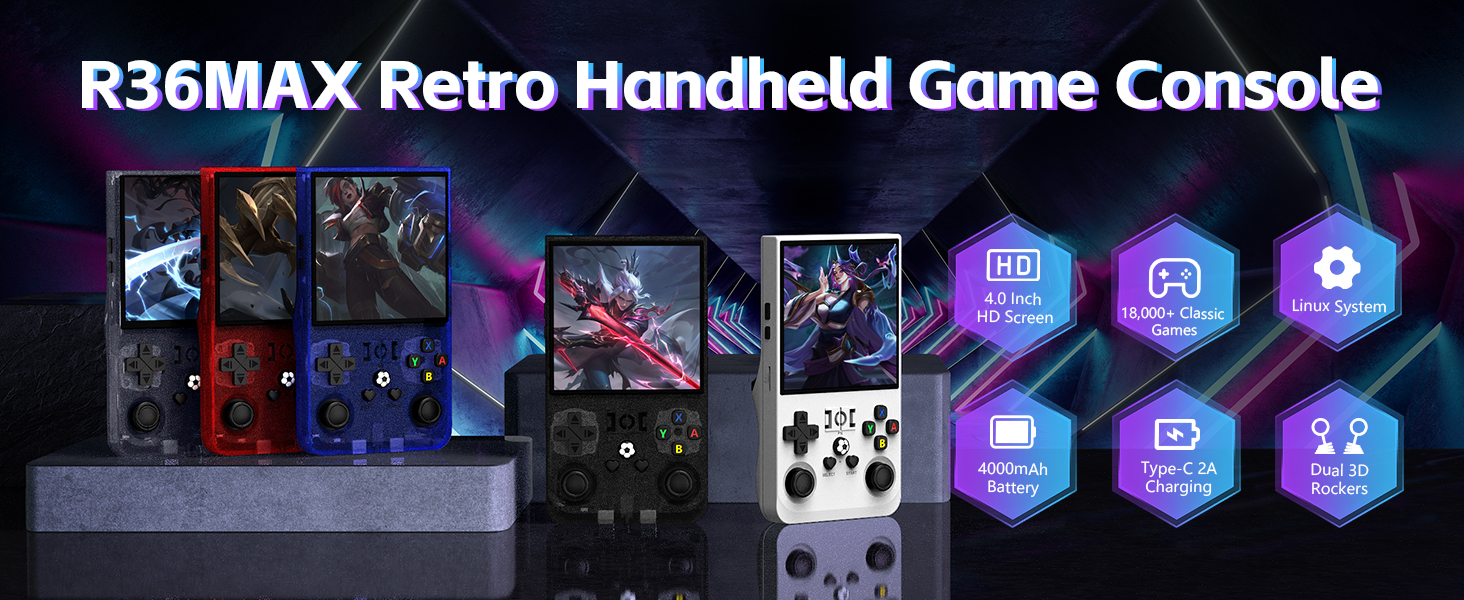 retro handheld game console gaming video consoles stick retroid pocket games hand held gameboy