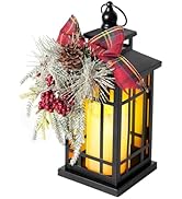 N&T NIETING Christmas Lanterns Decorations 14" Metal Vintage Lantern, Large Candle Lanterns with ...
