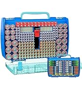 Large Capacity 269 Battery Organizer Storage Case with Tester, Double-Side Battery Holder Contain...