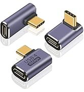 Poyiccot USB C Adapter 40Gbps, 3Pack 90 Degree USB C Adapter PD, Right Angle USB C Adapter 100W, ...