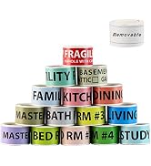 YOGET Home Moving Labels - 14 Rolls Color Coded Packing Labels for Boxes + 1 Roll Fragile Sticker...