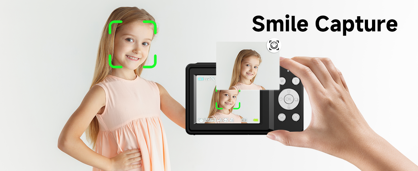 vlog camera digital with smile capture