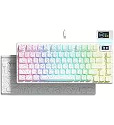 Womier SK80 75% Percent Keyboard with Color Multimedia Display Mechanical Gaming Keyboard Topogra...