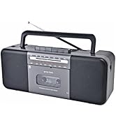 Portable Cassette Tape Player Recorder,AM/FM/SW Radio Stereo with Bluetooth,USB/SD, Big 10W Speak...