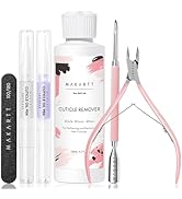 Makartt Cuticle Remover Kit, Nail Care Kit with Cuticle Oil Pen, Cuticle Trimmer, Nail File &amp; 120...