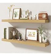 FLYJOE 36 Inch Floating Shelves | 6.5 Inch Deep Oak Floating Shelves Set of 2 | 36" W x 6.5" D Ru...