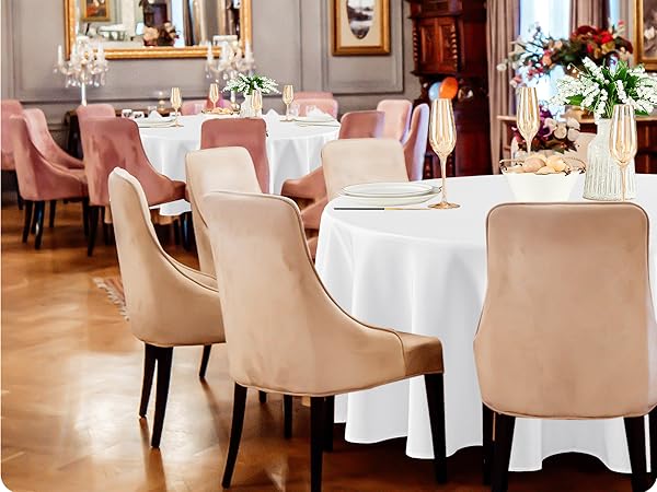white tablecloth