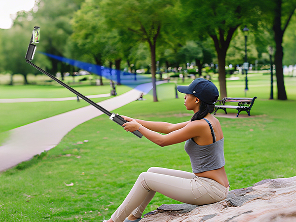 This doubles as a selfie stick, great for solo trips and outdoor self-portraits.