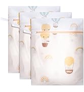 3 Pcs Small Lingerie Wash Bags with Hanging Loop- MDSXO Mesh Bags for Laundry for Washing Delicat...