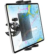Wukanleng Tablet Holder for Boat Helm Bar Post Rod, 360° Rotation Universal Boat Handlebar Clamp ...