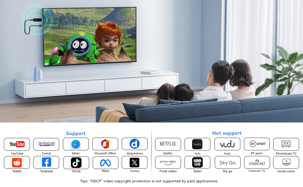 Wireless HDMI Display Dongle Adapter