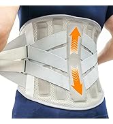 Back Brace for Lower Back Pain Men Women,Lumbar Support Belt with 3-Layer Adjustable Straps,Breat...