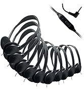 Bulktech Wired On-Ear Headphones with 3.5mm Connector, Microphone with Built-in Remote to Control...