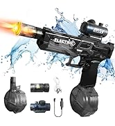 Trokiomi Super Electric Water Gun with Muzzle Flash &amp; Recoil Effect, Powerful 480CC High Capacity...