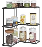 Buzowruil Kitchen L-Shaped Spice Rack Storage Rack Triangle Corner Three-Layer Cabinet Spice Stor...