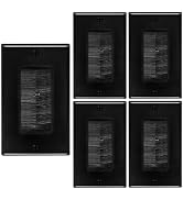 LEENUE Brush Wall Plate, 5 Pack Single Gang Wall Plate Cable Pass Through for Low Voltage Wires, ...