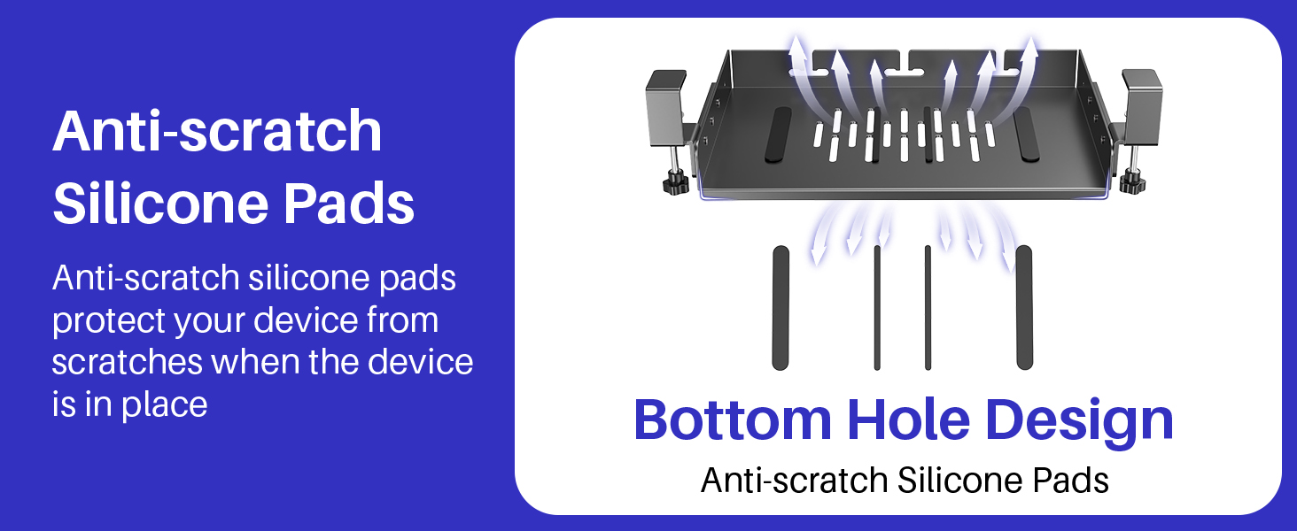 No Drill Under Desk Laptop Mount,