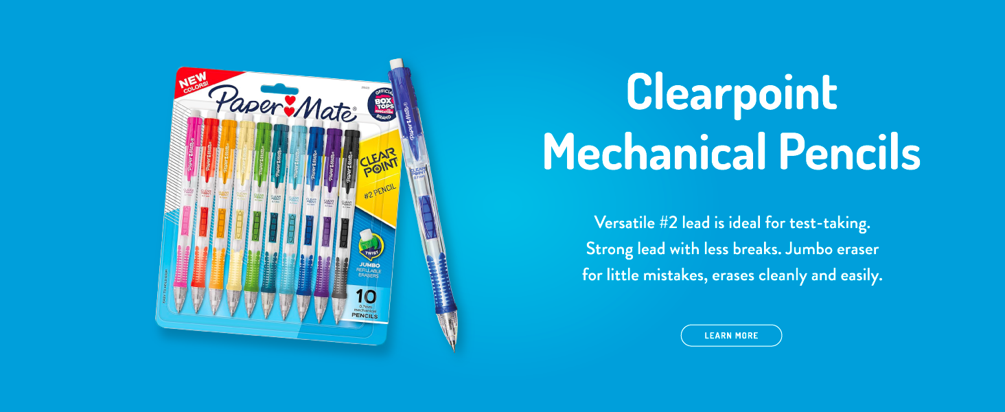 paper mate clearpoint mechanical pencils lead best write student test less breaks jumbo eraser