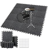 TroyStudio Thick Sound Absorbing Interlocking Floor Mats, 16 Pcs 11x 11 x 0.4 inches High Density...