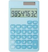 Basic Standard Calculators Small Digital Desktop Calculator with 8-Digit LCD Display, Battery Sol...
