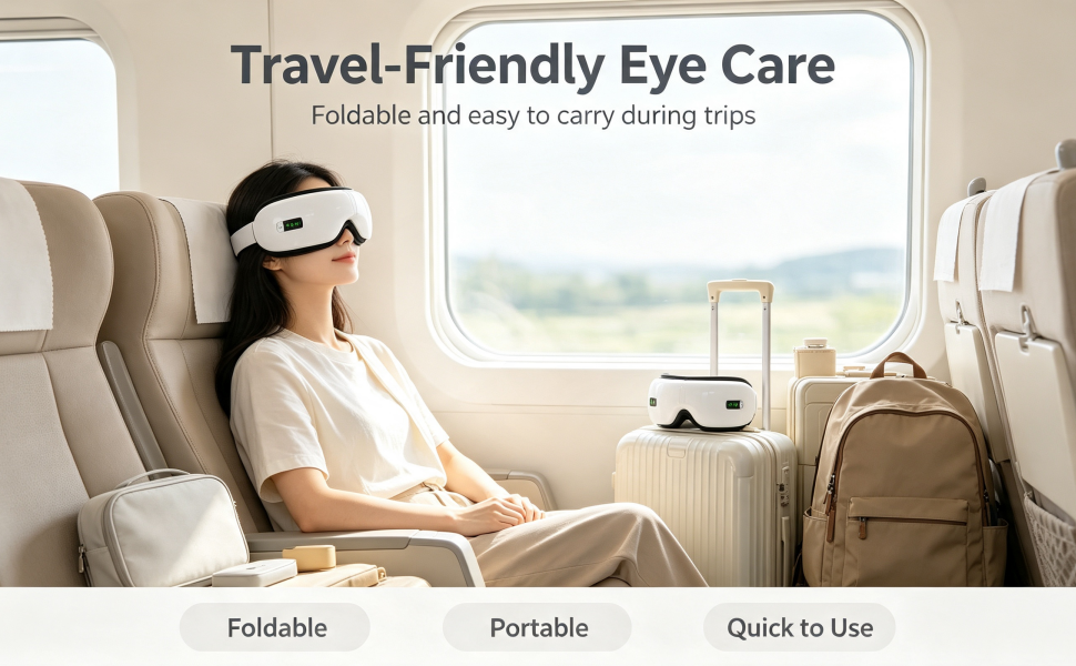 Eye massager for business travel and eye relaxation
